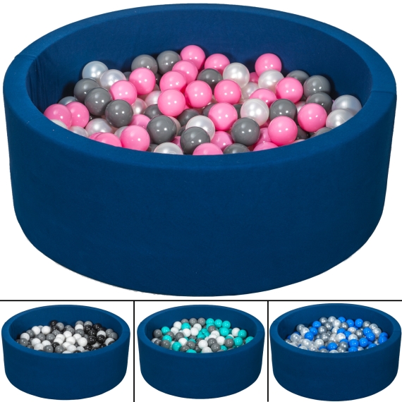 Navy blue ball pit + 200 balls