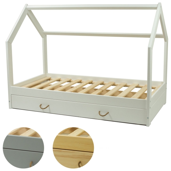 Solid Wooden Scandinavian Style Bed, house bed, modern bed, boys, girls 160 x80